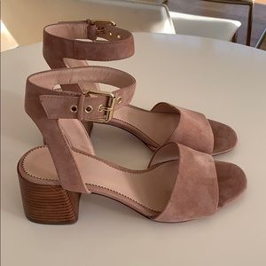 Suede Chunky Heel Shoes.